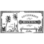 Gambar vektor label obligasi pemerintah